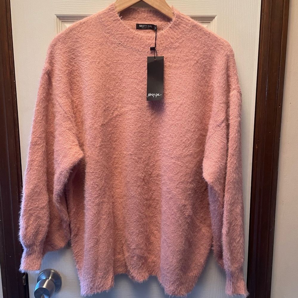 Pink Fuzzy Sweater Set